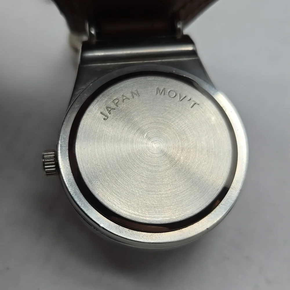 CMC Talega Golf Club Clip On Watch Bag Tag Silver Tone Brown Leather New Battery